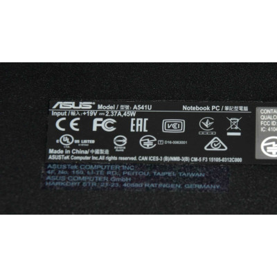 PORTATIL ASUS A541U / i5-7200U 2.5GHz / 500GB SSD / 4GB RAM