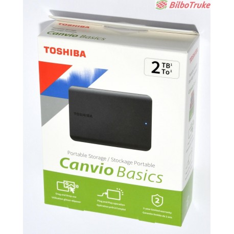 DISCO DURO PORTATIL TOSHIBA CANVIO BASICS 2TB PRECINTADO