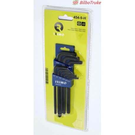 JUEGO LLAVES TORX IRIMO 454-9-H PRECINTADO