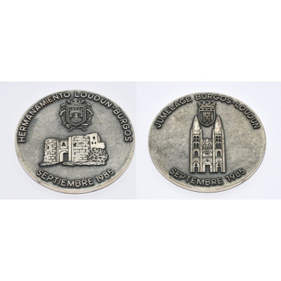MEDALLA HERMANAMIENTO LOUNDUN-BURGOS 1985