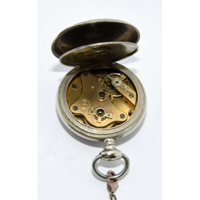 RELOJ DE BOLSILLO MECANICO DE DOS TAPAS DE PLATA