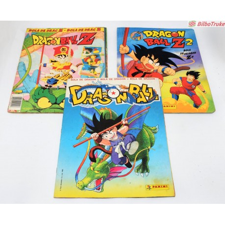 LOTE 3 ALBUMES CROMOS DRAGON BALL