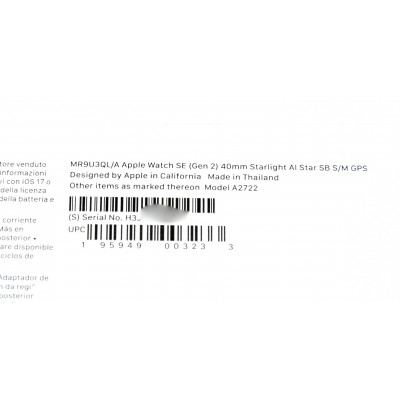 APPLE WATCH SERIES SE 2 40MM ALU GPS PLATA