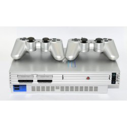 CONSOLA PS2 GRIS CON 2 MANDOS