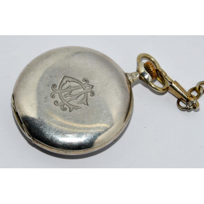 RELOJ DE BOLSILLO MECANICO LONGINES PLATA 800