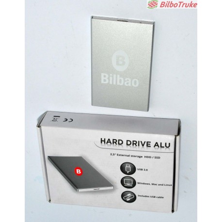 DISCO DURO EXTERNO 500GB CARCASA ALUMINIO