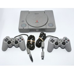 CONSOLA SONY PS1 CON 2 MANDOS Y CABLEADO