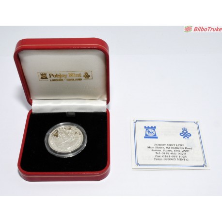MONEDA BOSNIA 14 ECUS 1994 PLATA TEDDY BEAR