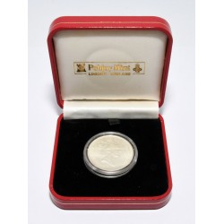 MONEDA GIBRALTAR 14 ECUS - 10 POUNDS 1992 PLATA