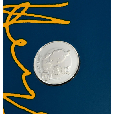 MONEDA 10 EUROS DE PLATA TINTIN 2004