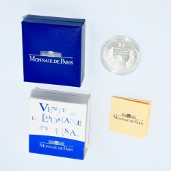 MONEDA EURO Y MEDIO DE PLATA VENTE LOUISIANE