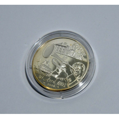 MONEDA EURO Y MEDIO DE PLATA VENTE LOUISIANE