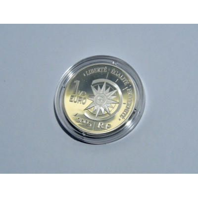 MONEDA EURO Y MEDIO DE PLATA LE NORMANDIE 2003