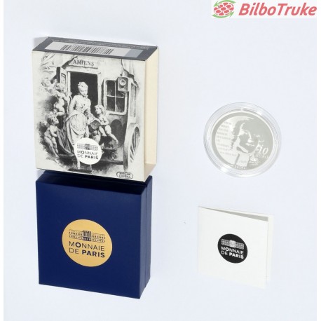 MONEDA 10 EUROS DE PLATA MANON LESCAUT 2015