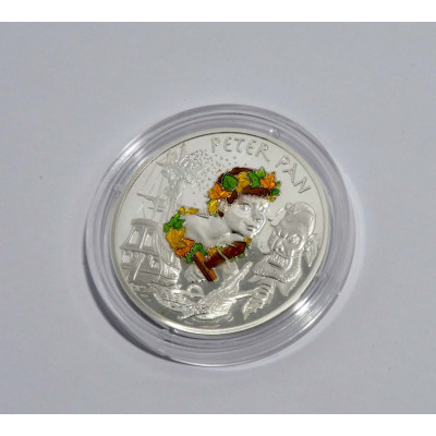 MONEDA EURO Y MEDIO DE PLATA PETER PAN 2004