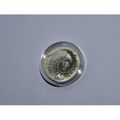 MONEDA EURO Y MEDIO DE PLATA ALADDIN 2004