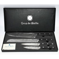 SET X4 CUCHILLOS DE COCINA CRUZ DE MALTA