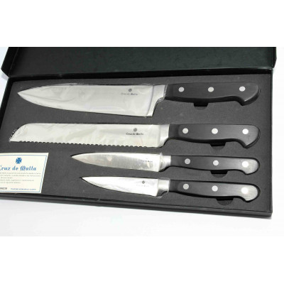 SET X4 CUCHILLOS DE COCINA CRUZ DE MALTA