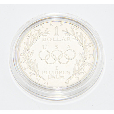 MONEDA 1 DOLAR PLATA OLIMPIADA 1988