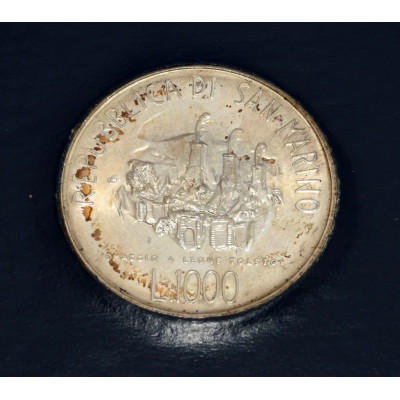 MONEDA 1000 LIRAS TOLSTOI PLATA