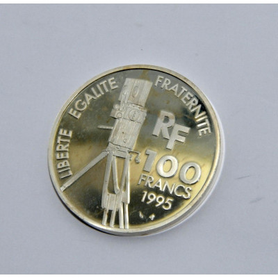 MONEDA FEDERICO FELLINI 100 FRANCOS PLATA 1995