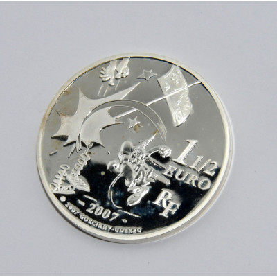 MONEDA ASTERIX CAZANDO 2007 PLATA