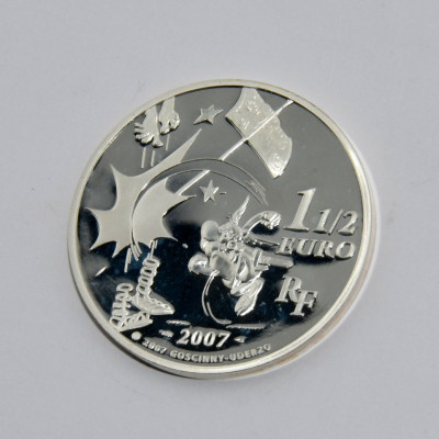 MONEDA ASTERIX BANQUETE 2007 PLATA