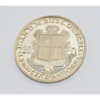 MONEDA  20 DINERS 1985 PLATA