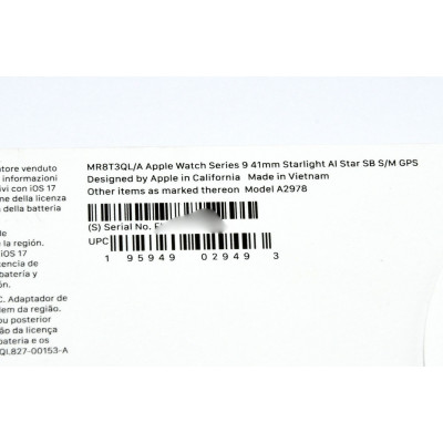 APPLE WATCH SERIES 9 GPS 41MM PRECINTADO