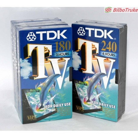 CINTAS VHS TDK 4x 180 Y 2x 240 PRECINTADAS