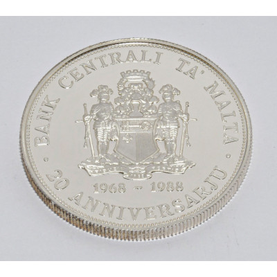 MONEDA 5 LIRAS PLATA 1988