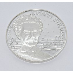 MONEDA 25 ECUS 1995 JOHANN STRAUSS PLATA