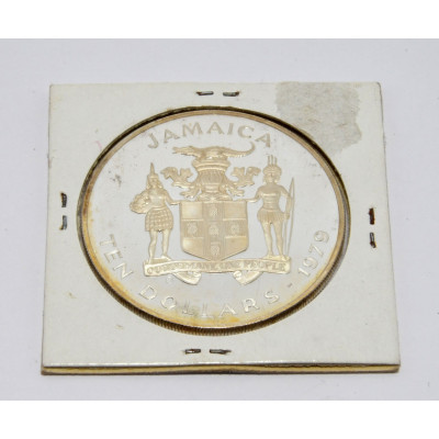 MONEDA 10 DOLARES 1979 PLATA