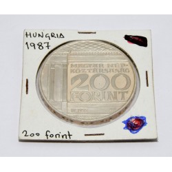 MONEDA 200 FLORINES 1987 HUNGRIA