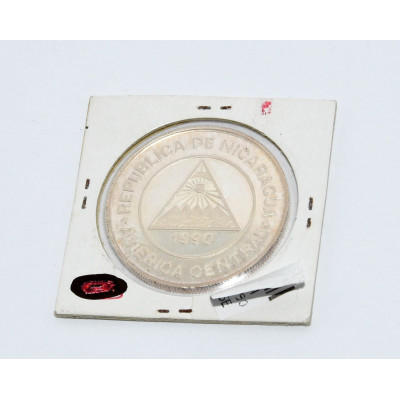 MONEDA 10000 CORDOBAS 1990 OLIMPIADA 92 PLATA