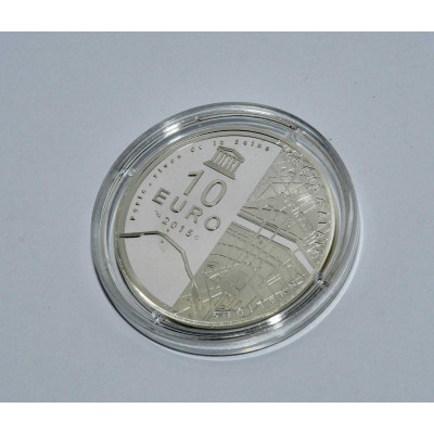 MONEDA 10€ 2015 UNESCO LES RIVES DE SEINE INVALIDES GRAND PALAIS PLATA