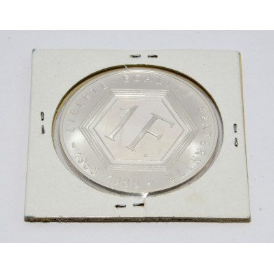 MONEDA 1 FRANCO 1988 DE GAULLE PLATA