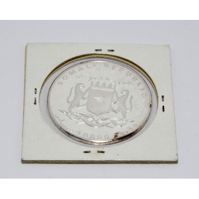 MONEDA 1000 CHELINES 1998 SOMALIA PLATA