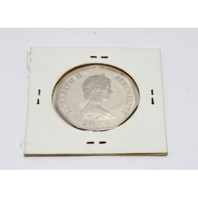 MONEDA 5 RUPIAS 1974 PLATA