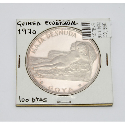 MONEDA 100 PESETAS 1970 MAJA DESNUDA GOYA PLATA