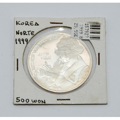 MONEDA 250 WON 1999 BEETHOVEN PLATA