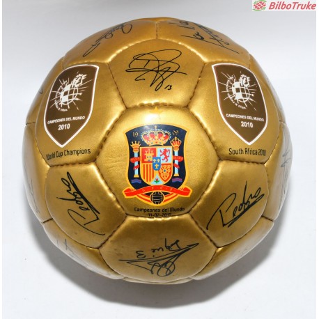 BALON CAMPEONES DEL MUNDO 2010 ESPAÑA FIRMADO (FIRMAS NO MANUALES)