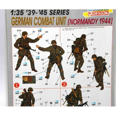 SET FIGURAS DRAGON GERMAN COMBAT UNIT NORMANDY 1944