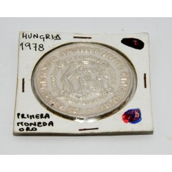 MONEDA PLATA 0.640 200 FLORINES HUNGRIA 1973