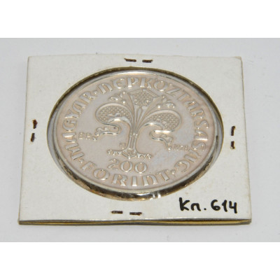 MONEDA PLATA 0.640 200 FLORINES HUNGRIA 1973