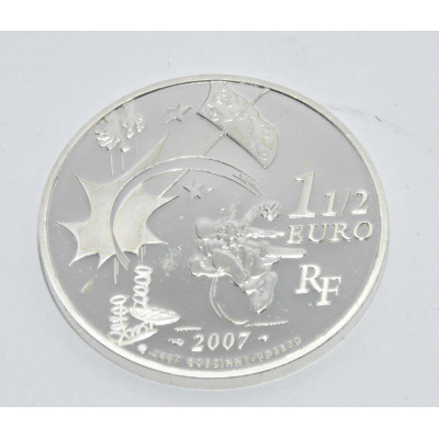 MONEDA 1.5€ 2007 ASTERIX PLATA