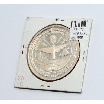 MONEDA 50 DOLARES USA (ISLAS MARSHALL) ESTACION ESPACIAL PLATA