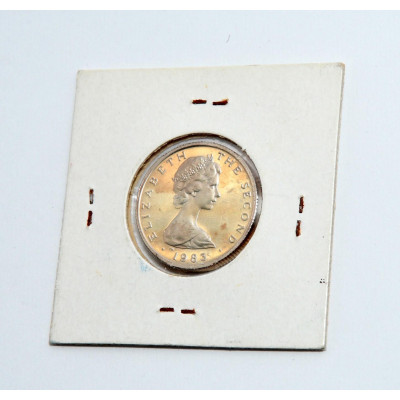 MONEDA 1 LIBRA ISLA DE MAN PLATA