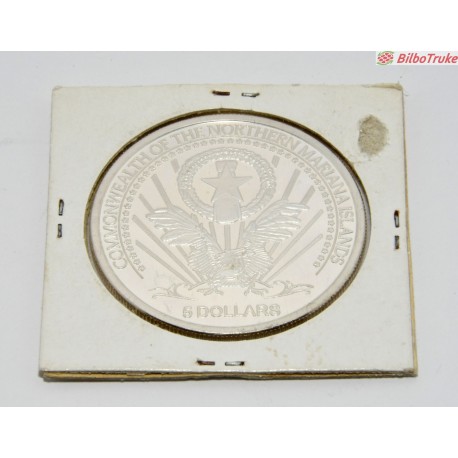 MONEDA 5 DOLARES EINSTEIS 2004 PLATA