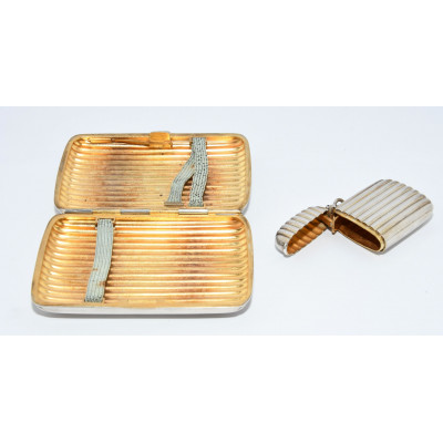 PITILLERA Y PORTACERILLAS PLATA